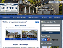 Tablet Screenshot of leisterconstruction.com